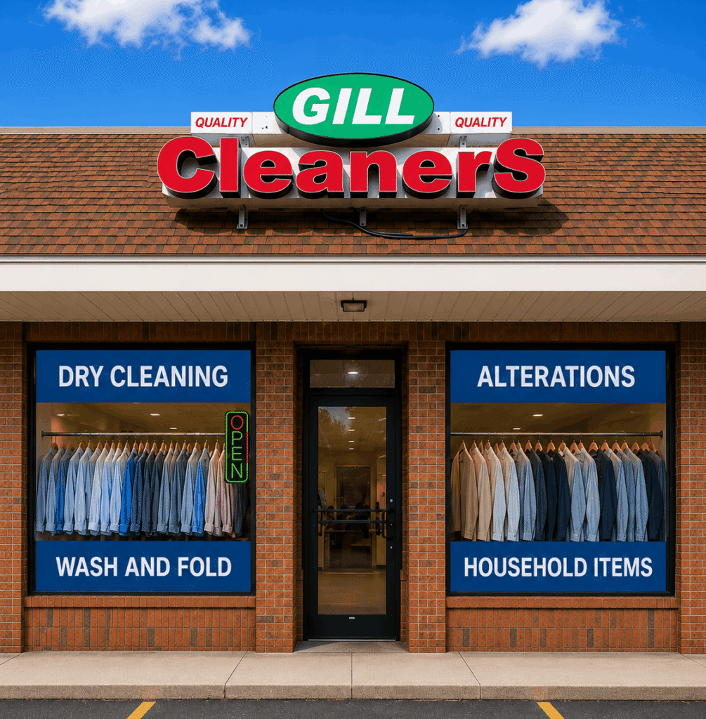 Gill Cleaners dry cleaning store in Canton MI on South Lilley Road