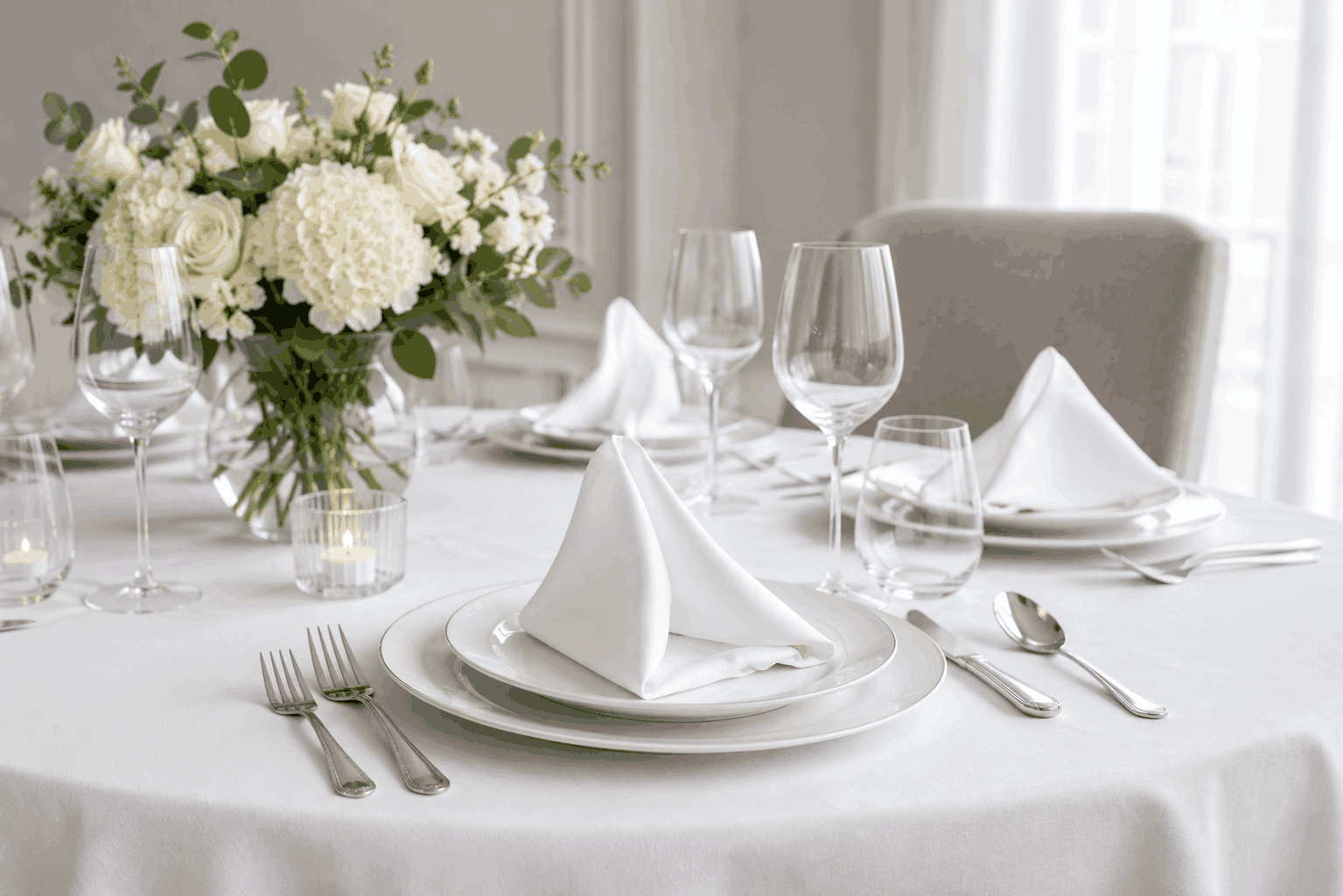 Table linens and cloth napkins cleaned through pickup and delivery service in Canton, MI